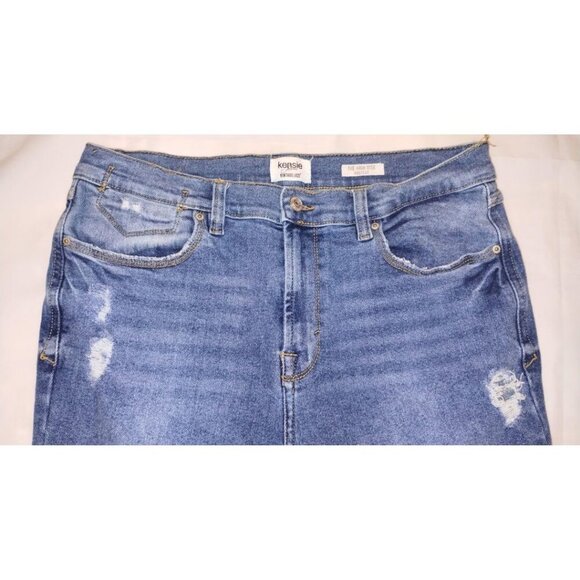Kensie Jeans, Vintage Luxe, The High Rise Distressed Bootcut Heavy Denim (12/31) - Picture 2 of 8